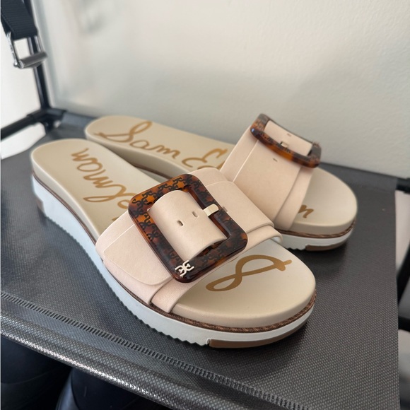 Sam Edelman Ariane Slide Sandal - Leather Modern Ivory - Picture 2 of 8